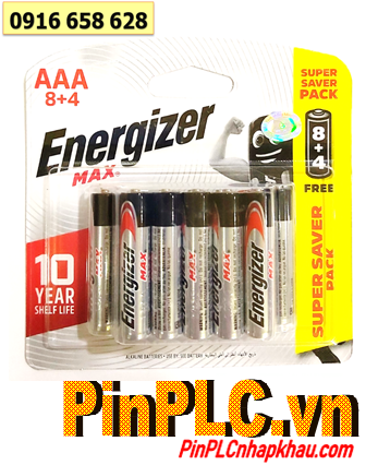 Energizer E92BP12, Pin AAA 1.5v Alkaline Energizer E92BP12 (Vỉ 12viên)